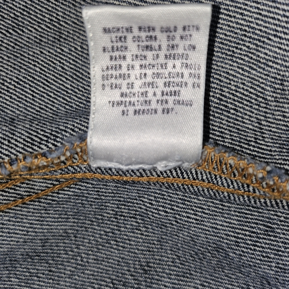 Guess Womens Blue Denim Jean Jacket Vintage 90’s, Size L - Picture 9 of 9